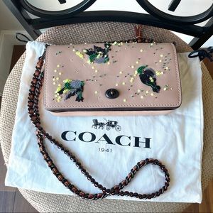 Coach 1941 collection beaded & embroidered turnlock crossbody dinky bag
